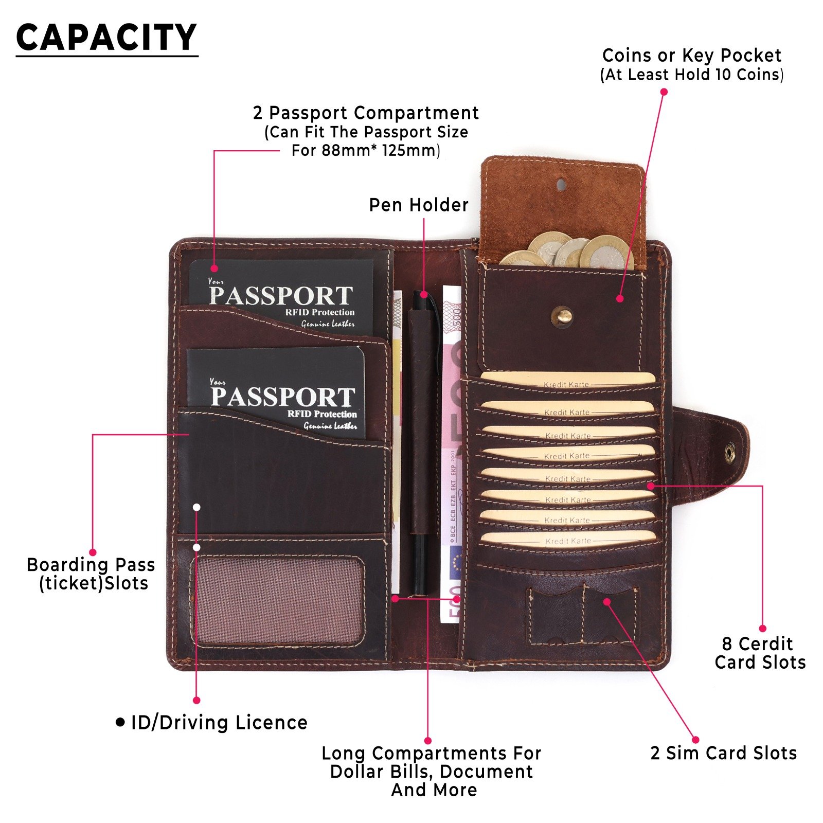 Leather Passport Holder