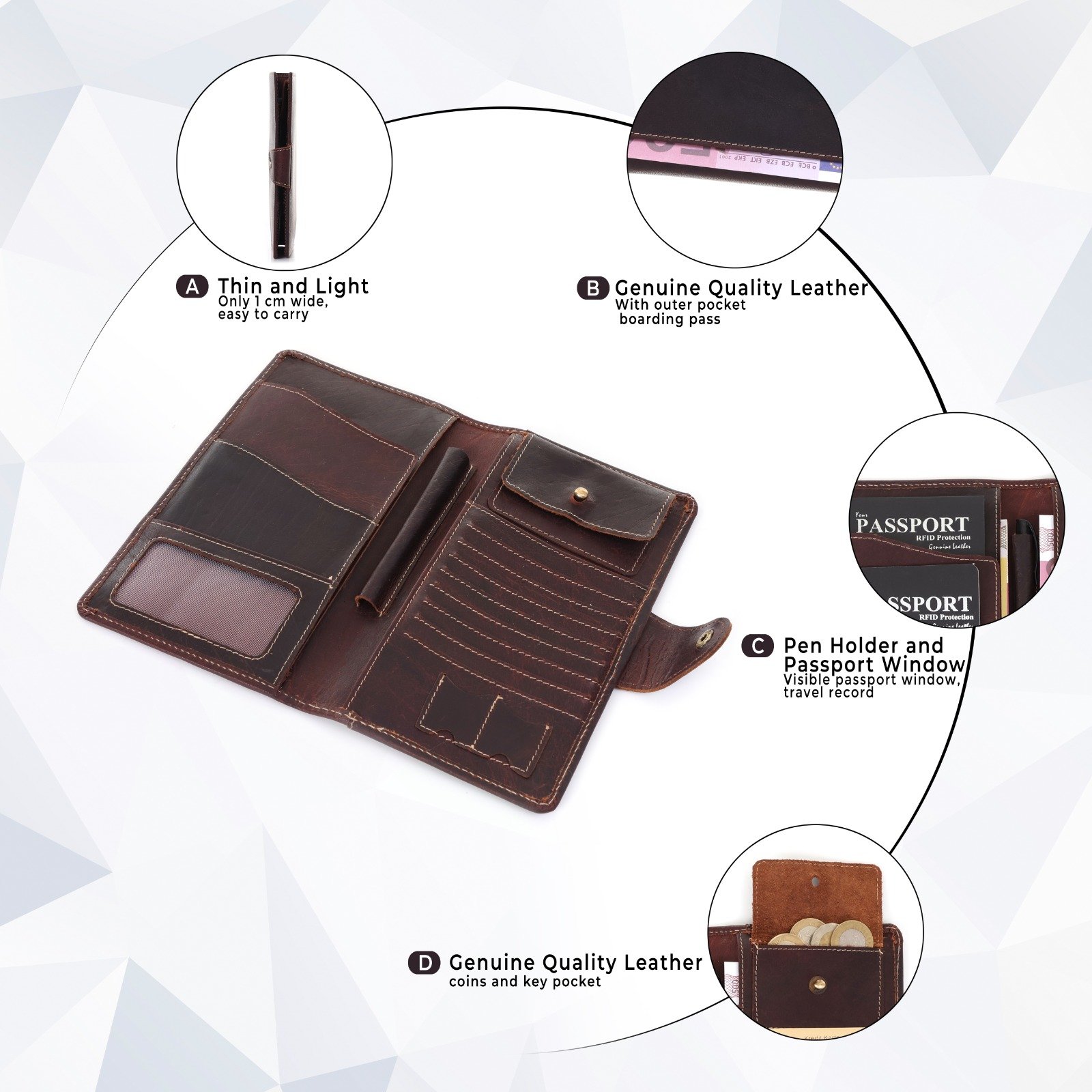 Leather Passport Holder